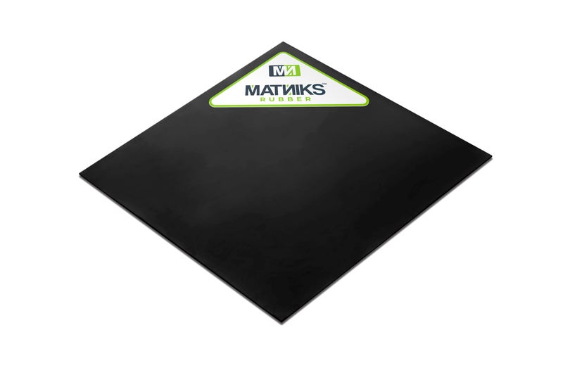 MATNIKS Neoprene Rubber Sheet, Heavy Duty, High Grade 60A, Black, 12x12-Inch by 1/16" (+/- 5%) for Plumbing, Gaskets DIY Material, Supports, Leveling, Sealing, Bumpers, Protection, Flooring - Image 1